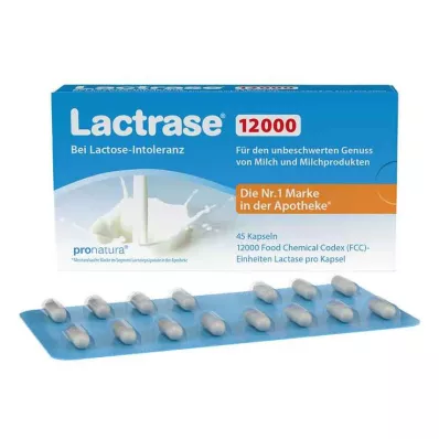 Lactrase 12.000 FCC kapsler, 45 stk