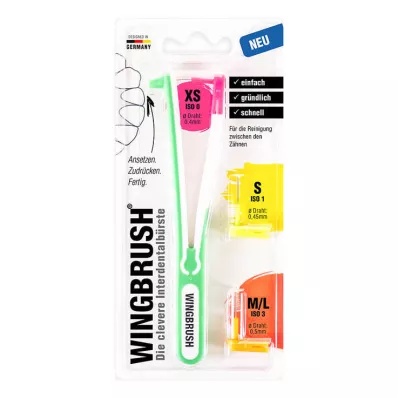 WINGBRUSH Startsettholder med 3 børster, 1 stk WINGBRUSH Startsettholder med 3 børster, 1 stk