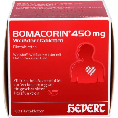 BOMACORIN 450 mg hagtorntabletter, 100 stk