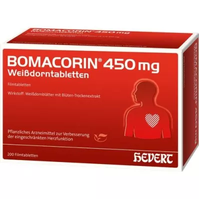 BOMACORIN 450 mg hagtorntabletter, 200 stk