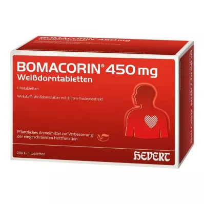 BOMACORIN 450 mg hagtorntabletter, 200 stk