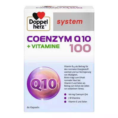 Doppelherz system Coenzym Q10 100 + vitaminkapsler, 60 stykker Doppelherz system Coenzym Q10 100 + vitaminkapsler, 60 stykker