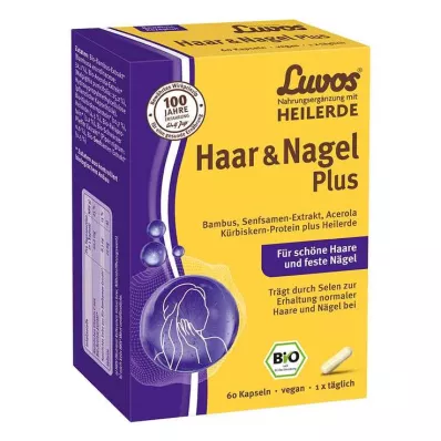 Luvos Healing Clay Organic Hair & Nail Plus-kapsler, 60 stk Luvos Healing Clay Organic Hair & Nail Plus-kapsler, 60 stk