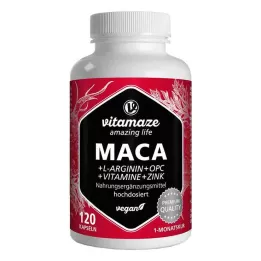 MACA 10:1 høydose+L-Arginin+OPC+Vit.vegan Kps. 120 stk