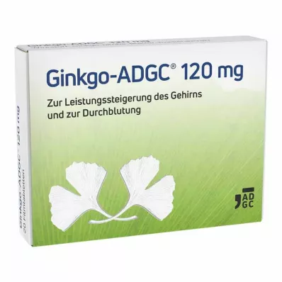 GINKGO ADGC 120 mg filmdrasjerte tabletter, 20 stk GINKGO ADGC 120 mg filmdrasjerte tabletter, 20 stk