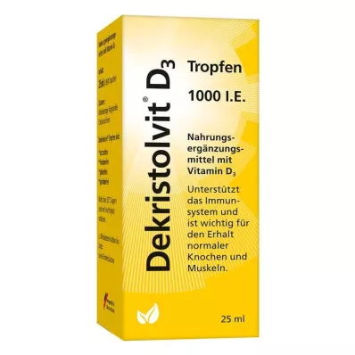 DEKRISTOLVIT D3 1 000 I.E. dråper, 25 ml
