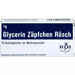 GLYCERIN ZÄPFCHEN Rösch 1 g mot forstoppelse, 10 stk