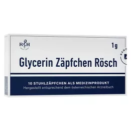 GLYCERIN ZÄPFCHEN Rösch 1 g mot forstoppelse, 10 stk