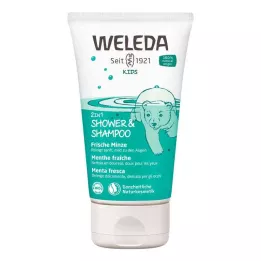 WELEDA Kids 2in1 Shower &amp; Sjampo frisk mynte, 150 ml