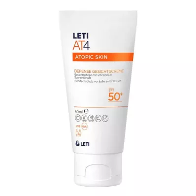LETI AT4 Defense ansiktskrem SPF 50+, 50 ml