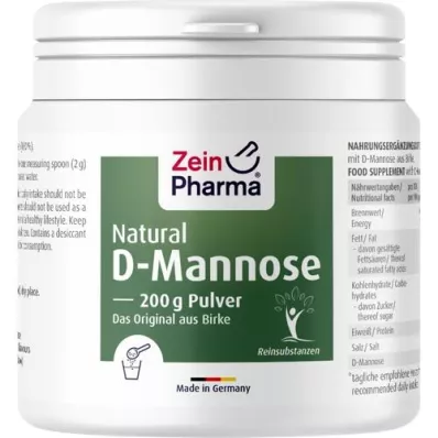 NATURAL D-Mannose fra bjørk ZeinPharma pulver, 200 g