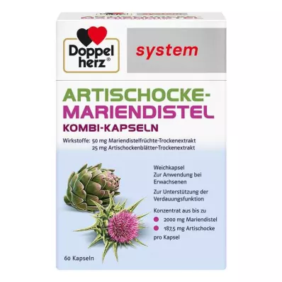 Doppelherz artisjokk-melk tistel system myk, 60 stk