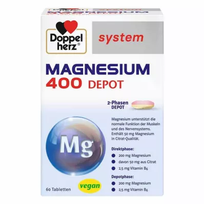 Doppelherz system Magnesium 400 depottabletter, 60 stk