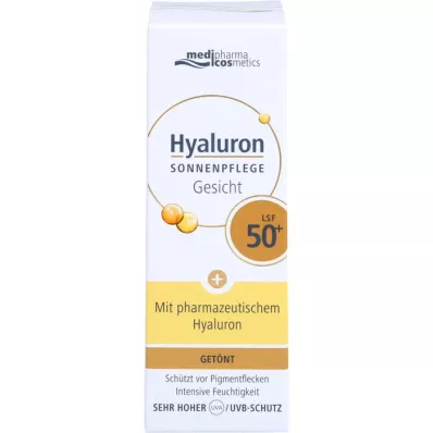 HYALURON SONNENPFLEGE Ansiktskrem LSF 50+ tonet, 50 ml