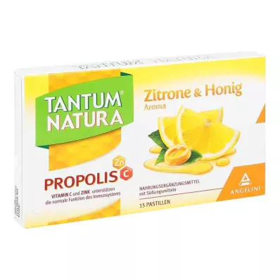 Tantum Natura Propolis med sitron & honningaroma (15 stykker) Tantum Natura Propolis med sitron & honningaroma (15 stykker)