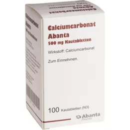 CALCIUMCARBONAT ABANTA 500 mg tyggetabletter, 100 stk