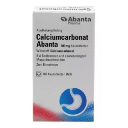 Kalsiumkarbonat Abanta 500 mg tyggetabletter, 100 stk
