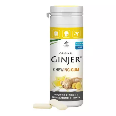 Ingefær Ginjer tyggegummi sitron, 30 g Ingefær Ginjer tyggegummi sitron, 30 g