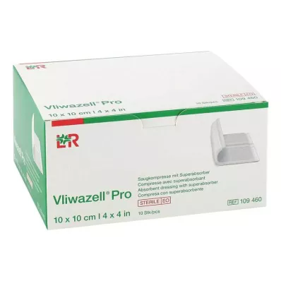 VLIWAZELL Pro superabsorb.kompress.steril 10x10 cm, 10 stk VLIWAZELL Pro superabsorb.kompress.steril 10x10 cm, 10 stk