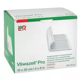 VLIWAZELL Pro superabsorb.kompress.steril 10x20 cm, 10 stk
