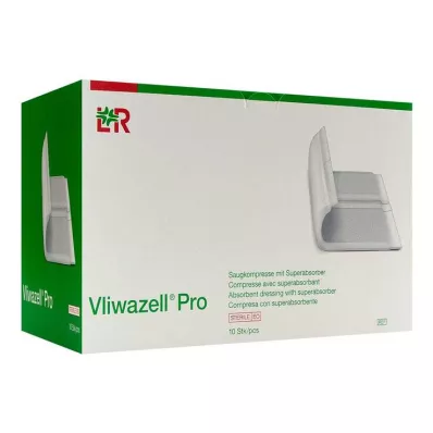 VLIWAZELL Pro superabsorb.kompress.steril 15x20 cm, 10 stk VLIWAZELL Pro superabsorb.kompress.steril 15x20 cm, 10 stk