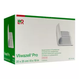 VLIWAZELL Pro superabsorb.kompress.steril 20x25 cm, 10 stk