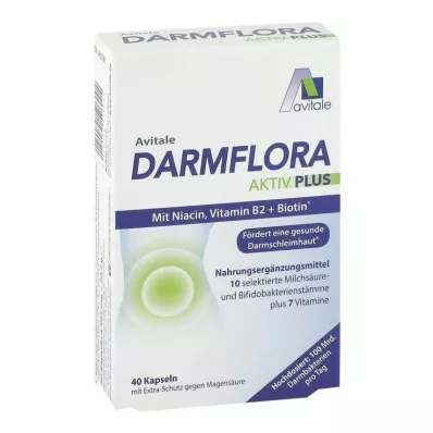 DARMFLORA Active Plus 100 milliarder bakterier + 7 vitaminer, 40 stk