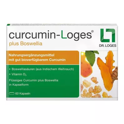 Curcumin-Loges pluss Boswellia kapsler, 60 stk Curcumin-Loges pluss Boswellia kapsler, 60 stk