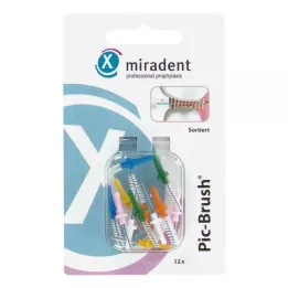 MIRADENT Interd.Pic-Brush-erstatning assortert, 12 stk
