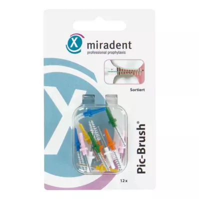 Miradent Interd.Pic-Brush erstatningspose, assortert, 12 stk