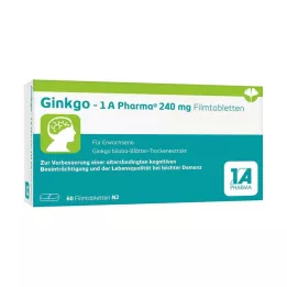 Ginkgo – 1 A Pharma® 240 mg filmdrasjerte tabletter, 60 stk