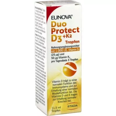 EUNOVA DuoProtect D3+K2 1000 I.E./50 μg dråper, 11,5 ml
