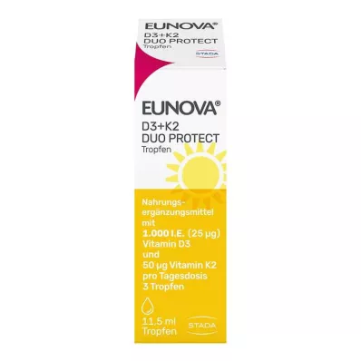 Eunova Duoprotect D3 + K2 1000 IE / 50 µg dråper, 11,5 ml