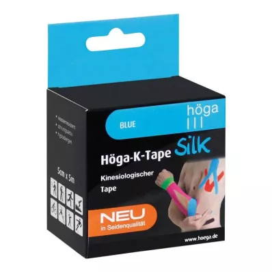 HÖGA-K-TAPE Silke 5 cmx5 m l.fr.blå kinesiol.tape, 1 stk