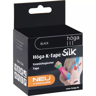 HÖGA-K-TAPE Silke 5 cmx5 m l.fr.svart kinesiol.tape, 1 stk