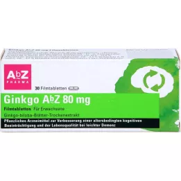 GINKGO AbZ 80 mg filmdrasjerte tabletter, 30 stk