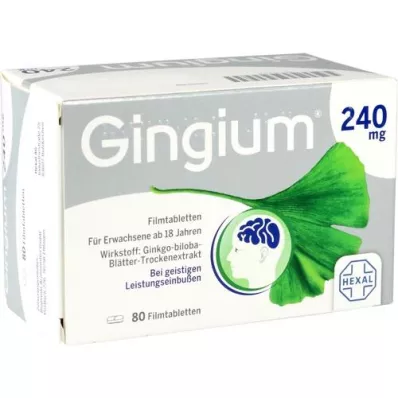 GINGIUM 240 mg filmdrasjerte tabletter, 80 stk