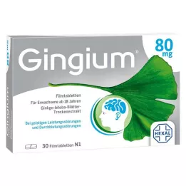 Gingium 80 mg filmdrasjerte tabletter, 30 stk