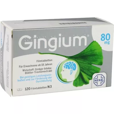 GINGIUM 80 mg filmdrasjerte tabletter, 120 stk