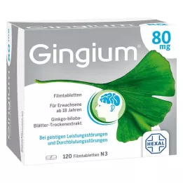 Gingium 80 mg filmdrasjerte tabletter, 120 stk