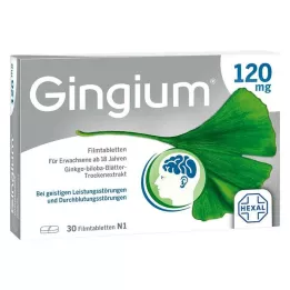 Gingium 120 mg filmdrasjerte tabletter, 30 stk