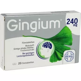 GINGIUM 240 mg filmdrasjerte tabletter, 20 stk