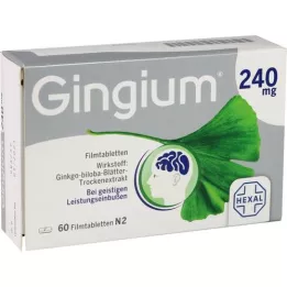 GINGIUM 240 mg filmdrasjerte tabletter, 60 stk