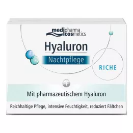 Hyaluronic nattpleie rik krem i en krukke (50 ml)