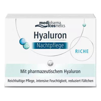 HYALURON NACHTPFLEGE rikholdig krem i en krukke, 50 ml HYALURON NACHTPFLEGE rikholdig krem i en krukke, 50 ml
