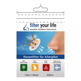 FILTER YOUR LIFE Nesefilter for allergikere, størrelse S, 7X2 stk