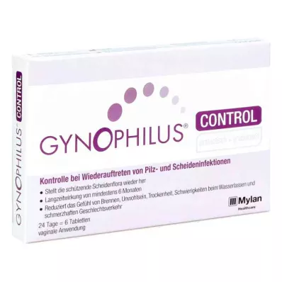 GYNOPHILUS CONTROL Vaginaltabletter, 6 stk GYNOPHILUS CONTROL Vaginaltabletter, 6 stk
