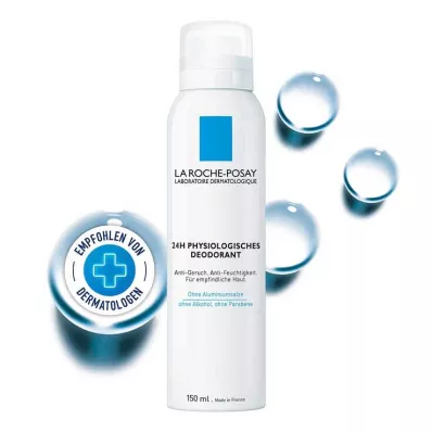 La Roche Posay deodorant for sensitiv hud 48 timers spray, 150 ml