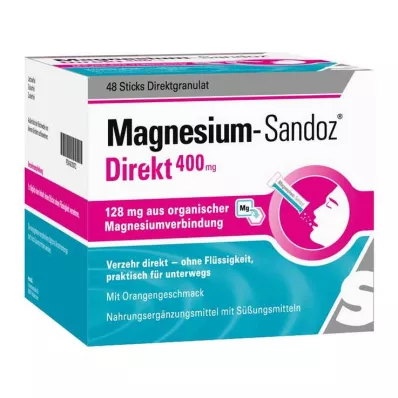 MAGNESIUM SANDOZ Direct 400 mg sticks, 48 stk MAGNESIUM SANDOZ Direct 400 mg sticks, 48 stk