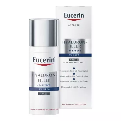 EUCERIN Anti-Age Hyaluron-Filler UREA Nattkrem, 50 ml